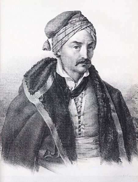 Κανάρης. Λιθογραφία. K. Krazeisen